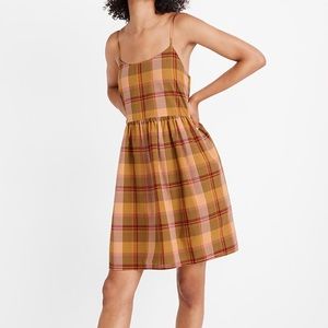 Madewell Plaid Babydoll Cami Dress